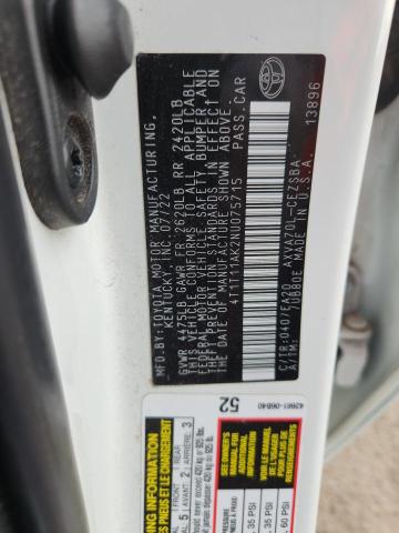 2022 TOYOTA CAMRY SE 4T1T11AK2NU075715