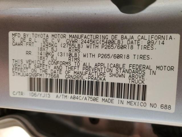 2015 TOYOTA TACOMA 3TMJU4GN9FM177668