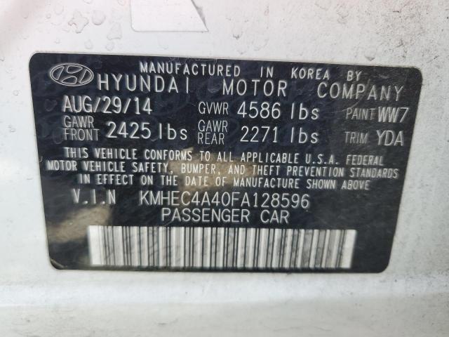 2015 HYUNDAI SONATA HYBRID KMHEC4A40FA128596