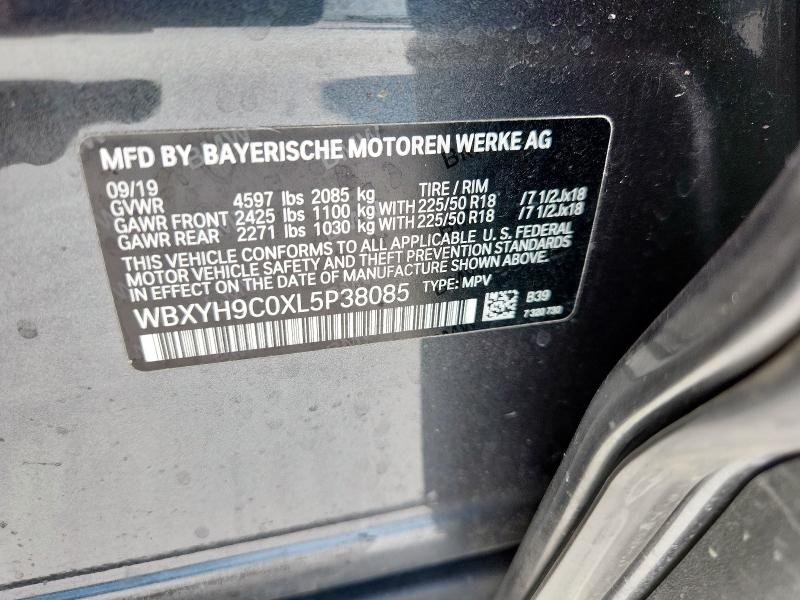 2020 BMW X2 SDRIVE2 WBXYH9C0XL5P38085