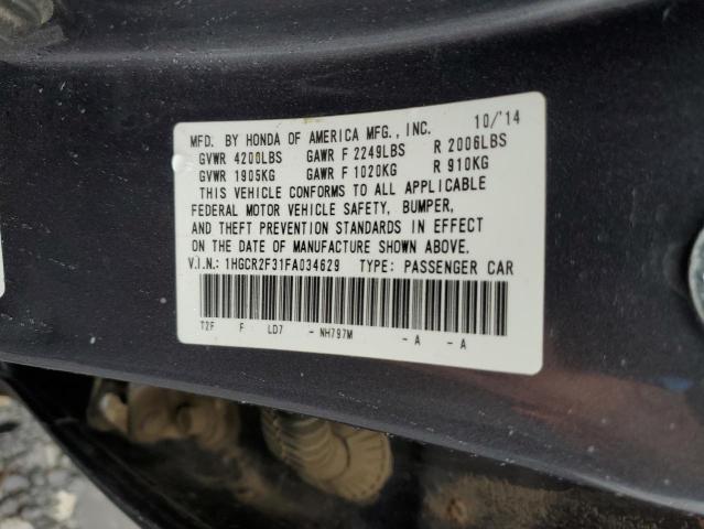 2015 HONDA ACCORD LX 1HGCR2F31FA034629