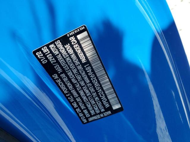 2022 PORSCHE 911 GT3 WP0AC2A93NS269481