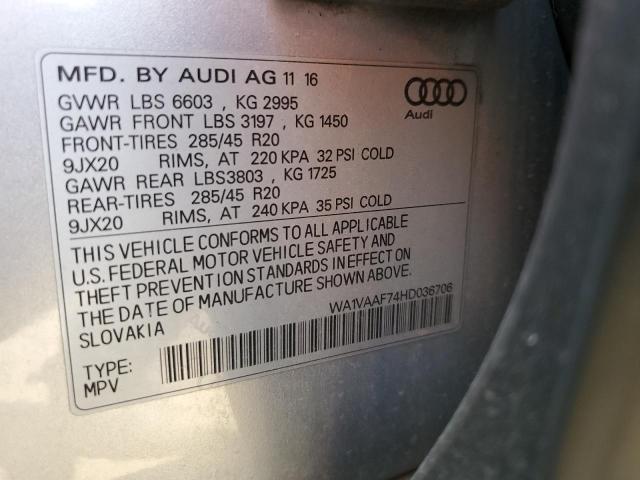 2017 AUDI Q7 PRESTIG WA1VAAF74HD036706