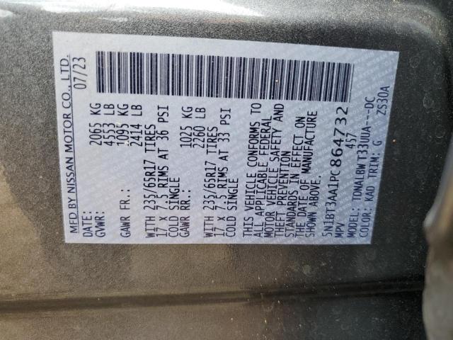 2023 NISSAN ROGUE S 5N1BT3AA1PC864732