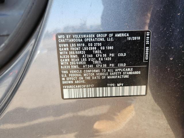 2019 VOLKSWAGEN ATLAS SE 1V2UR2CA8KC613717