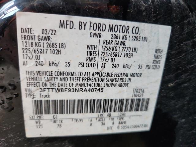 2022 FORD MAVERICK X 3FTTW8F93NRA48745