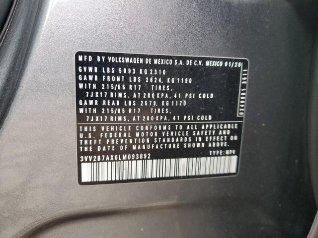 2020 VOLKSWAGEN TIGUAN SE 3VV2B7AX6LM093892