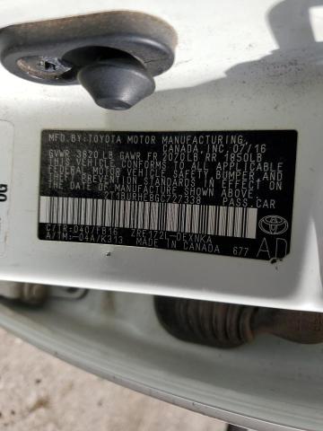 2016 TOYOTA COROLLA L 2T1BURHE8GC727338