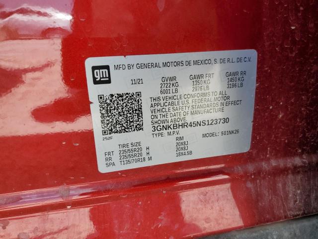 2022 CHEVROLET BLAZER 2LT - 3GNKBHR45NS123730