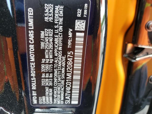 2021 ROLLS-ROYCE CULLINAN SLATV4C01MU208475