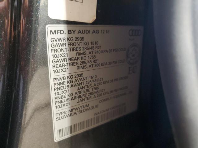 2019 AUDI Q8 PROGRESSIV S-LINE WA1DVAF1XKD020206