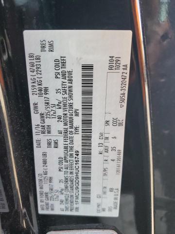 2017 FORD ESCAPE SE - 1FMCU9GD9HUC16749