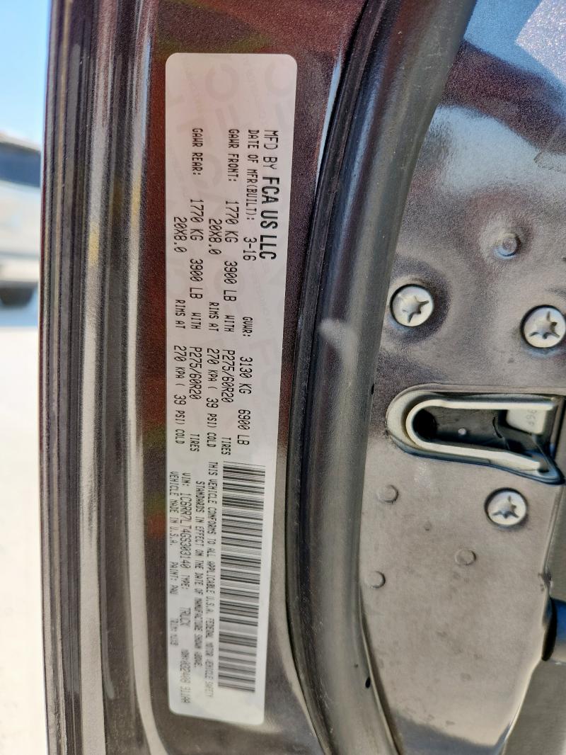 2016 RAM 1500 SLT 1C6RR7LT4GS303140