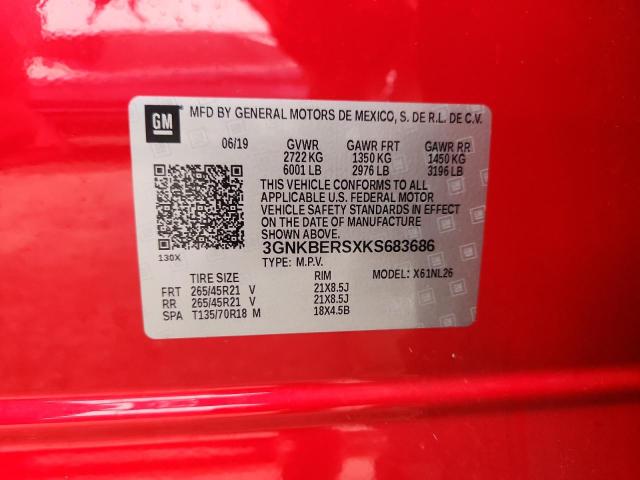 2019 CHEVROLET BLAZER RS 3GNKBERSXKS683686
