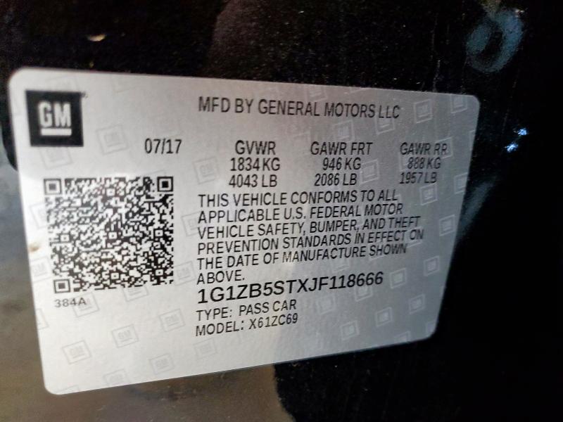 2018 CHEVROLET MALIBU LS 1G1ZB5STXJF118666