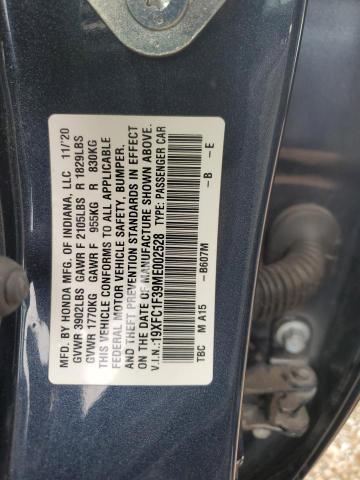 2021 HONDA CIVIC EX 19XFC1F39ME002528