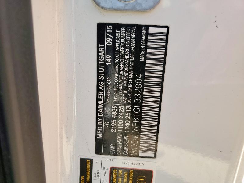 2016 MERCEDES-BENZ E 400 WDDKJ6FB1GF332804