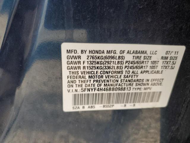 2011 HONDA PILOT EX - 5FNYF4H46BB098813