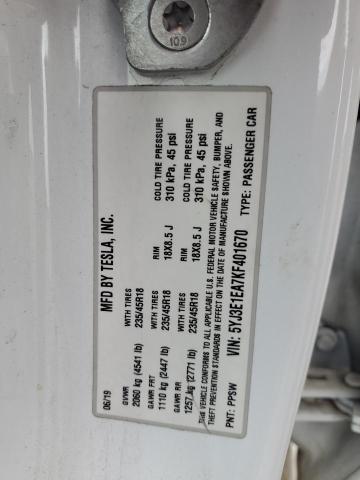 2019 TESLA MODEL 3 5YJ3E1EA7KF401670
