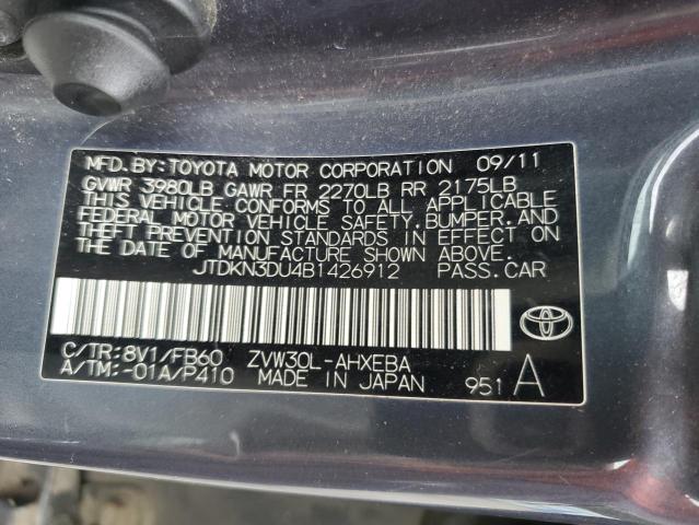 2011 TOYOTA PRIUS - JTDKN3DU4B1426912