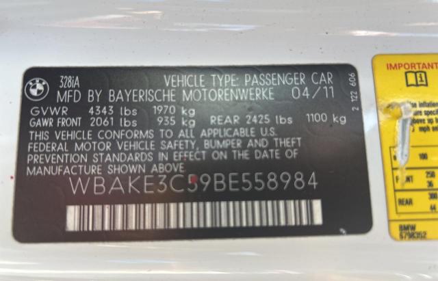 2011 BMW 328 I - WBAKE3C59BE558984