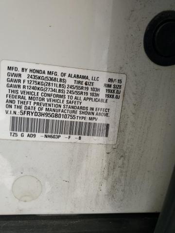2016 ACURA MDX ADVANC 5FRYD3H95GB010755