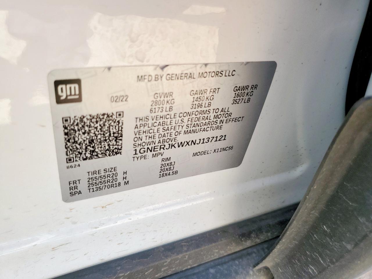 Lot #3316755434 2022 CHEVROLET TRAVERSE R