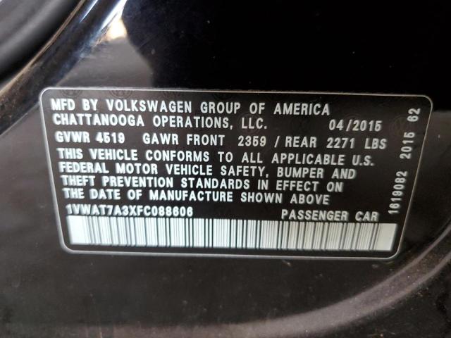 2015 VOLKSWAGEN PASSAT S 1VWAT7A3XFC088606
