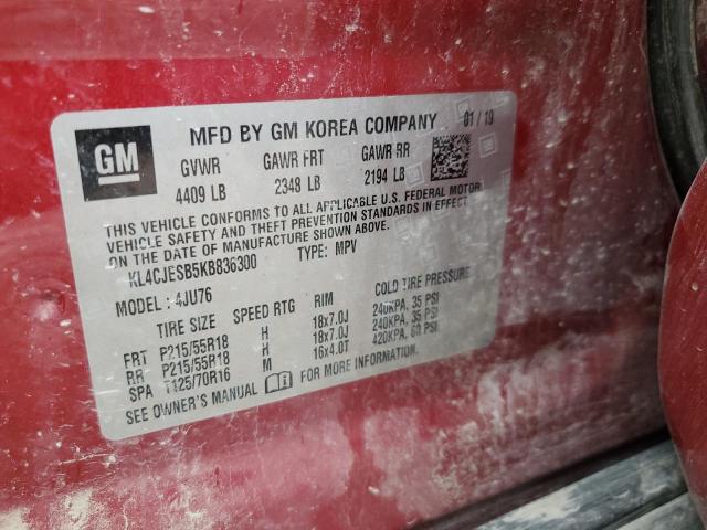 2019 BUICK ENCORE PRE KL4CJESB5KB836300