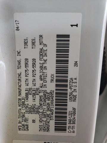 2017 TOYOTA TUNDRA CRE 5TFAW5F11HX648952