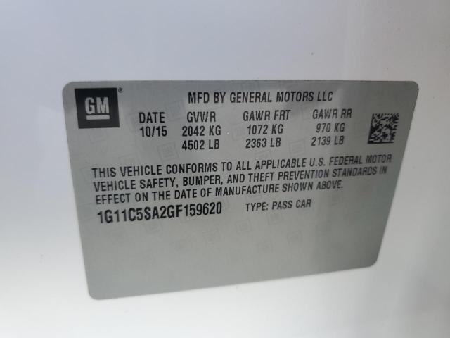2016 CHEVROLET MALIBU LIMITED LT 1G11C5SA2GF159620
