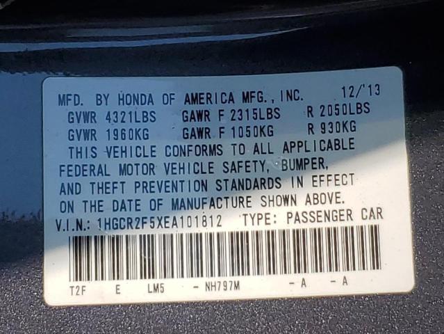 2014 HONDA ACCORD SPO - 1HGCR2F5XEA101812