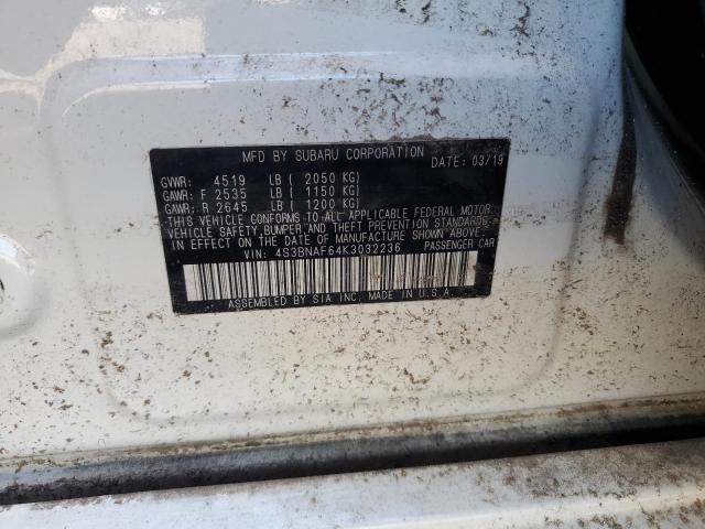 2019 SUBARU LEGACY 2.5 4S3BNAF64K3032236