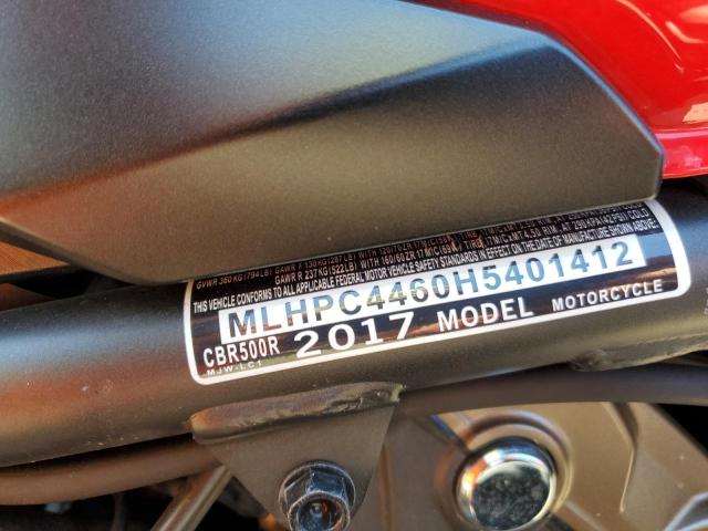 2017 HONDA CBR500 R MLHPC4460H5401412
