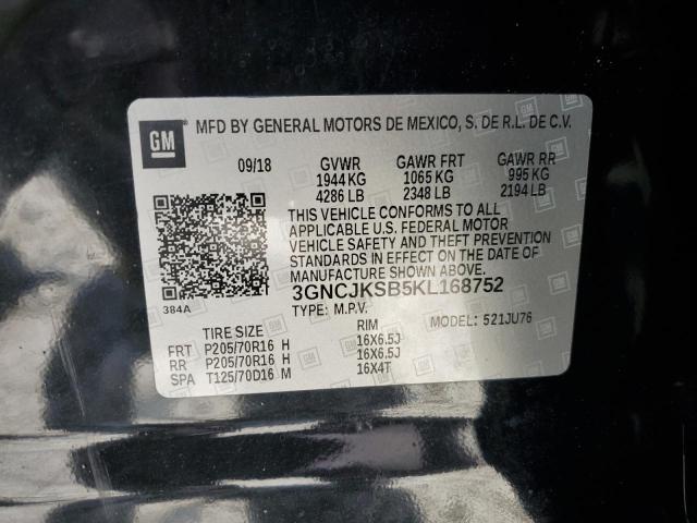 2019 CHEVROLET TRAX LS 3GNCJKSB5KL168752
