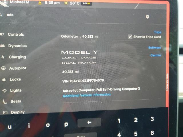 2023 TESLA MODEL Y - 7SAYGDEE1PF764576