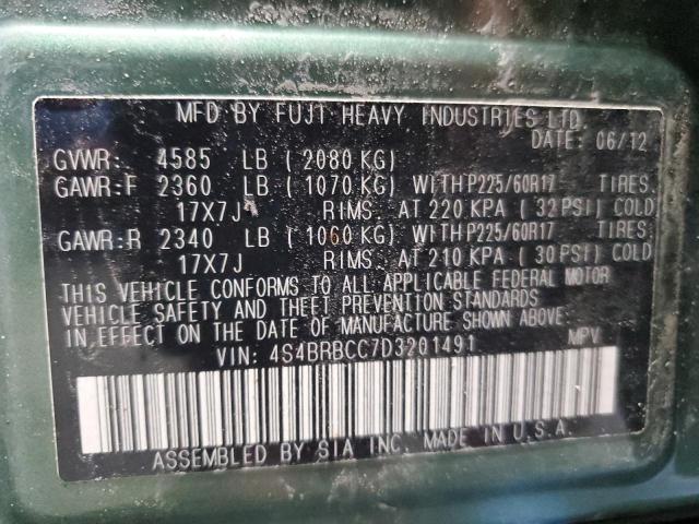 2013 SUBARU OUTBACK 2. - 4S4BRBCC7D3201491