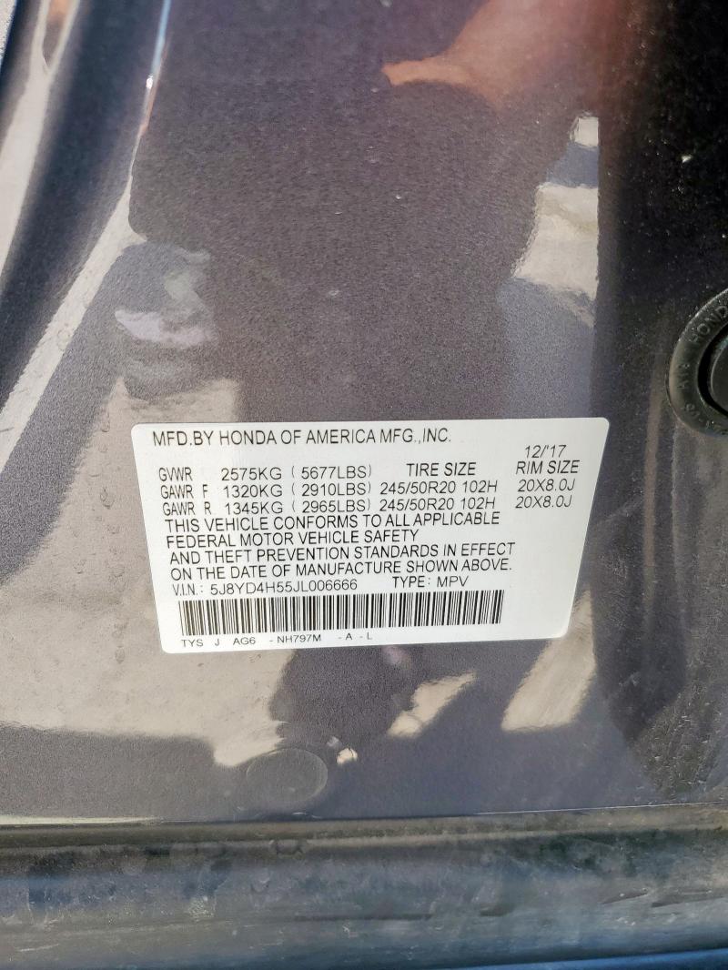 2018 ACURA MDX TECHNO 5J8YD4H55JL006666