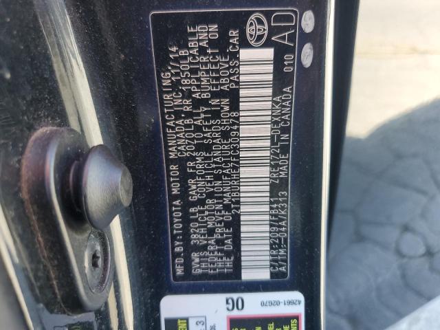 2015 TOYOTA COROLLA L 2T1BURHE7FC309478