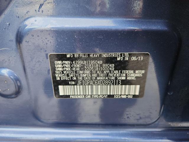 2013 SUBARU IMPREZA PR - JF1GPAC6XD2892113