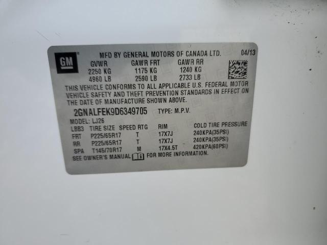 2013 CHEVROLET EQUINOX LT - 2GNALFEK9D6349705