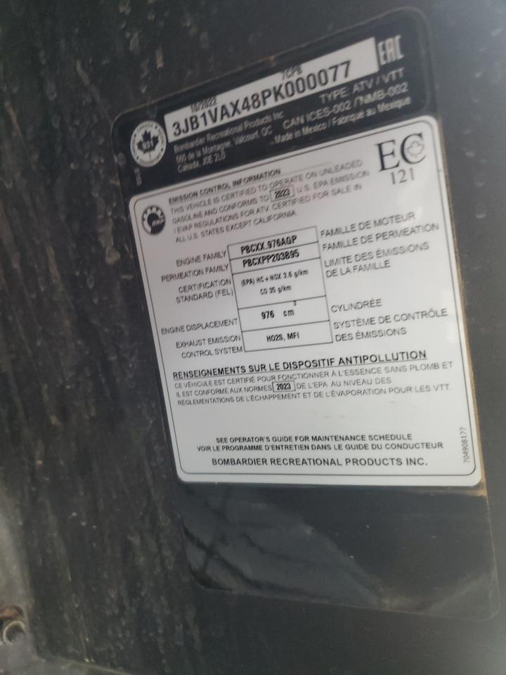 Lot #3227523657 2023 CAN-AM MAVERICK S