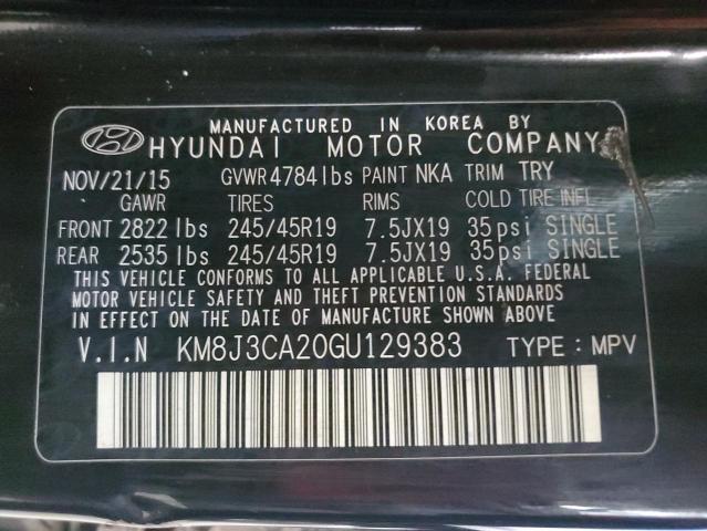 2016 HYUNDAI TUCSON LIM - KM8J3CA20GU129383