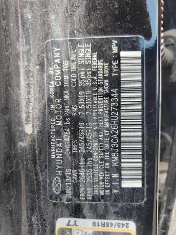 2017 HYUNDAI TUCSON LIM KM8J3CA26HU273344