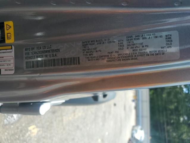 2021 JEEP WRANGLER U 1C4HJXDN9MW705929