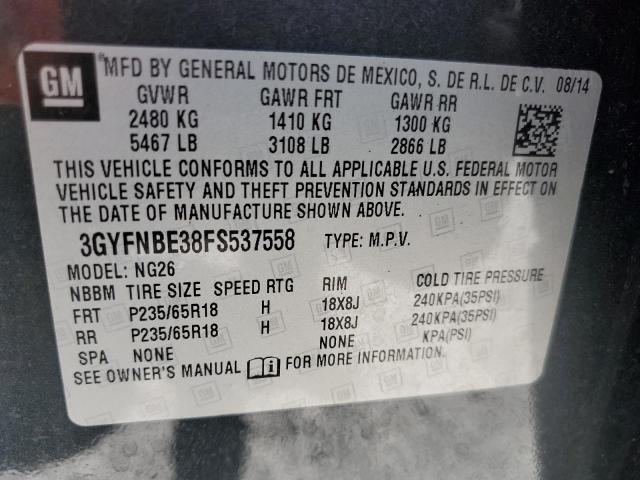 2015 CADILLAC SRX LUXURY 3GYFNBE38FS537558