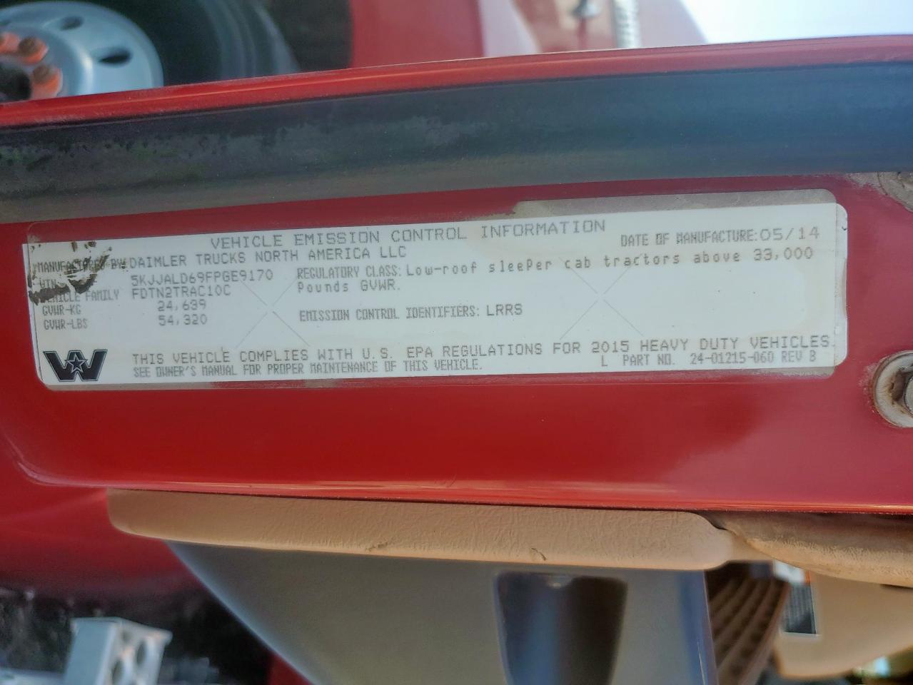 Lot #3215932783 2015 WESTERN STAR/AUTO CAR UNKNOWN