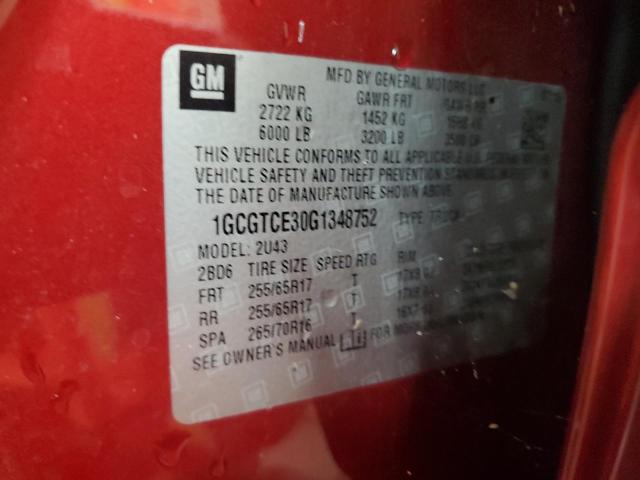 2016 CHEVROLET COLORADO L - 1GCGTCE30G1348752