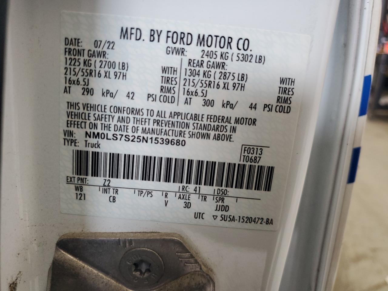 FORD TRANSIT CONNECT XL