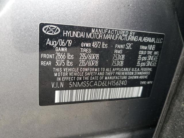 2020 HYUNDAI SANTA FE LIMITED 5NMS5CAD6LH156240